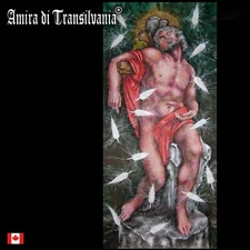 religious art sacred painting contemporary modern saint sebastian man portrait