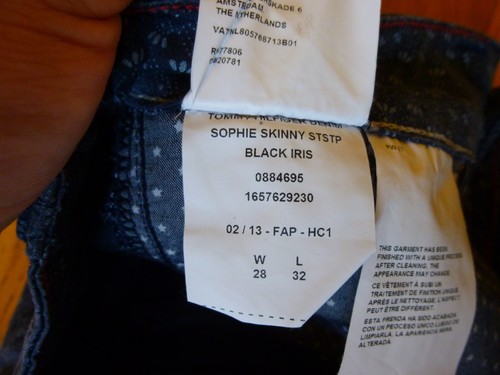 Pantaloni Tommy Hilfiger Sophie skinny blu fantasia elasticizzati W28 l32 REA DESC - Foto 10 di 12