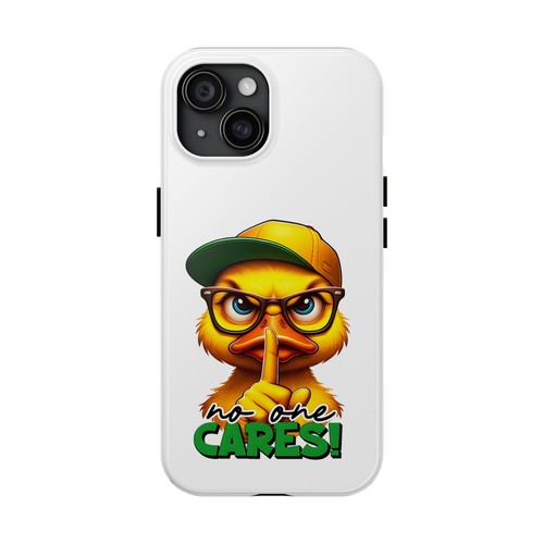 Funny Yellow Duck Phone Case – "No One Cares!" – Hilarious Animal - Picture 5 of 51