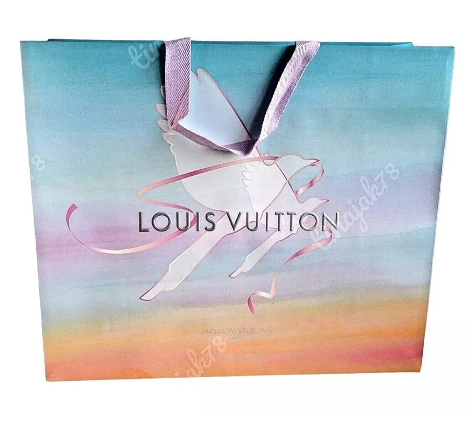 Bolsa de compras de papel Louis Vuitton-grande-paloma-**LOTE DE 3** Foto 3 de 4