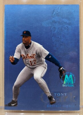 1999 Skybox Molten Metal BLUE FUSION STERLING #11F Tony Clark RARE PARALLEL /500