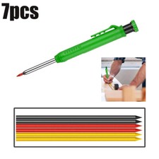 7pcs Carpenter Pencil Set Woodworking Deep Hole Mechanical Pencils Marker Tool