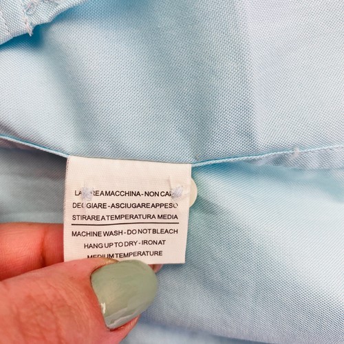 Daniel Cremieux Men Light Blue Solid Long Sleeves Shirt Size L - Picture 6 of 10