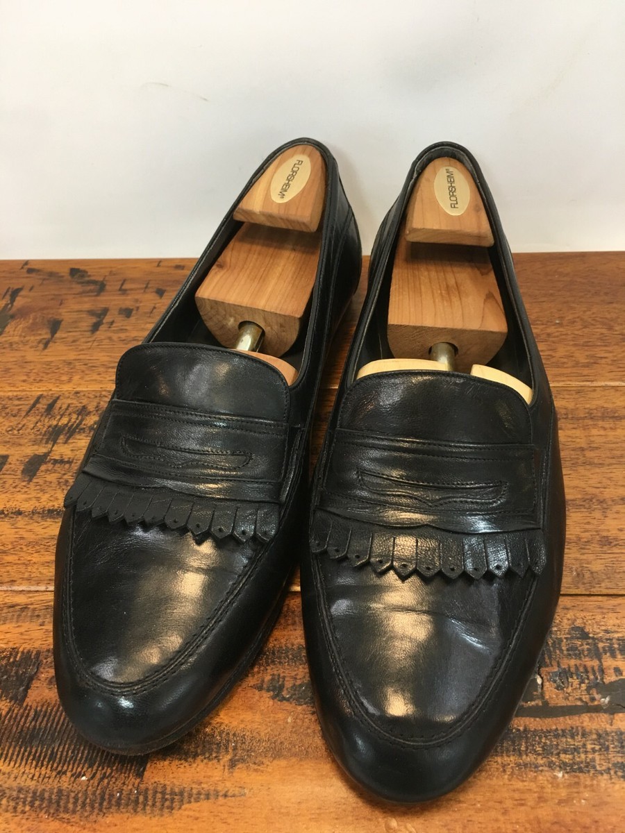 Florsheim IMPERIAL kilt loafer slip on black leather men