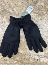 M / L Goodfellow and Co 3M Ribbed Leather Thinsulate Insulated Gloves Black Tech