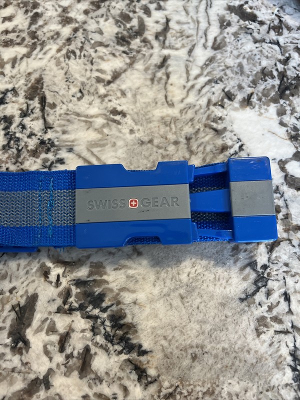 Swiss Gear Luggage Strap Fits Bags Up To 72" Blue Gray