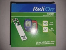 ReliOn Prime Blood Glucose Test Strips 100 Glucose Test Strips Exp. 02/26++ New