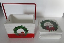 Vintage 6 podkładek świątecznych z etui