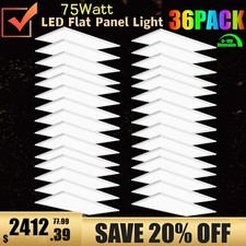 2x4ft Led Flat Panel Light 8400lm 75w 5000k Dimmable Drop Ceiling Office Lights