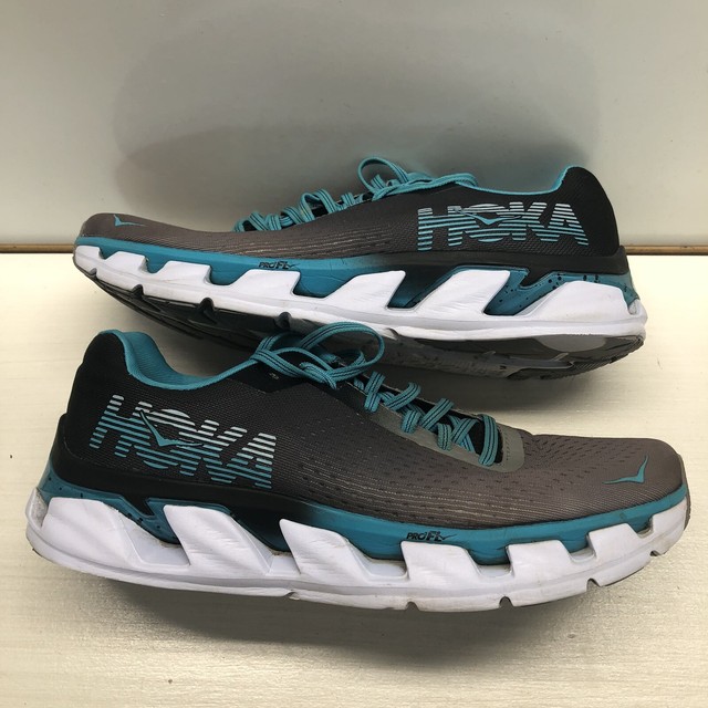 Hoka One One Elevon Profly Gray/Teal Running Walking Shoes Womanâs 10.5 Used | eBay