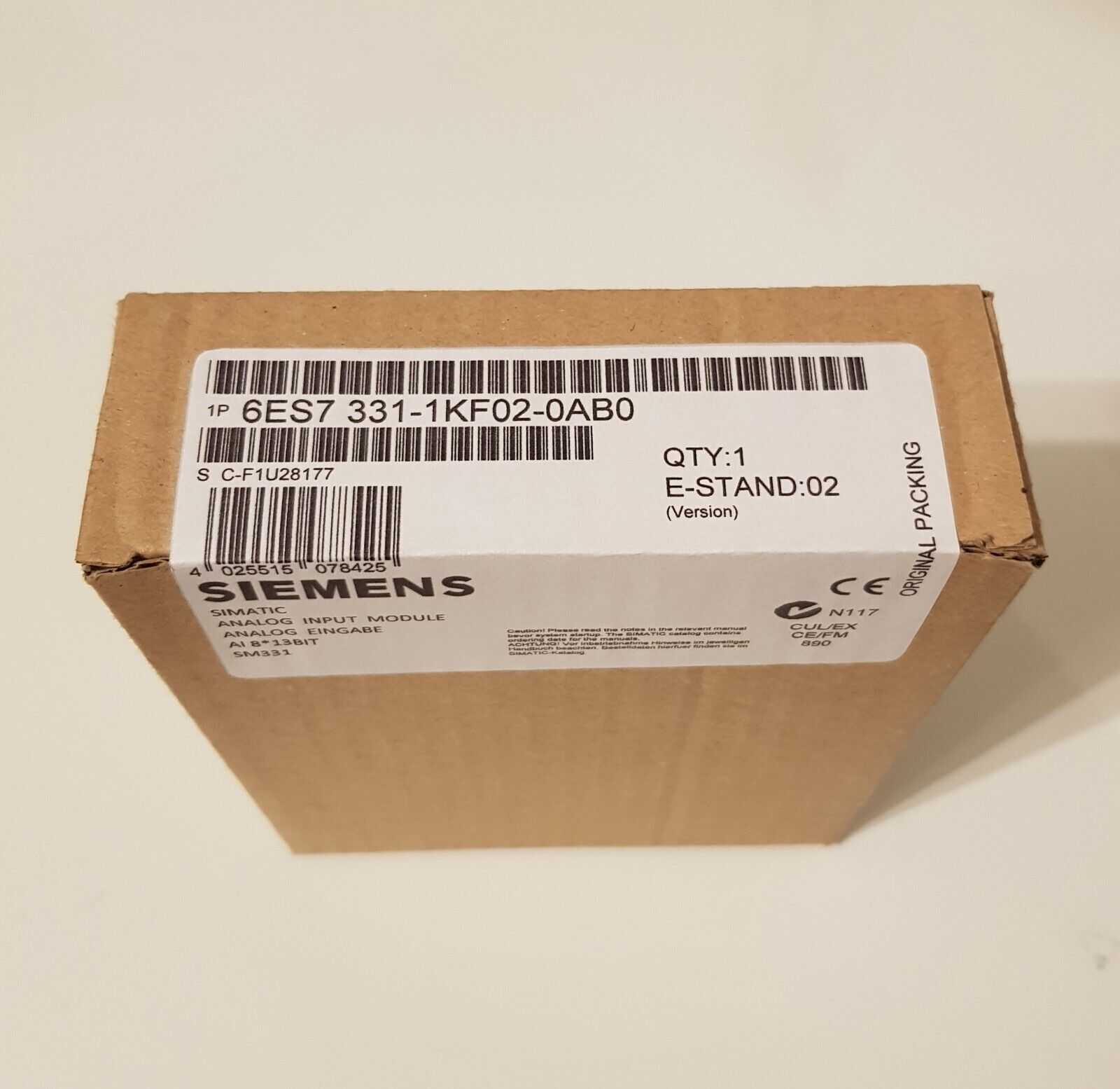6ES7331-1KF02-0AB0 1PCS NEW IN BOX SIEMENS PLC 6ES7 331-1KF02-0AB0 Fast Shipping