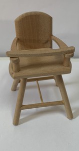 unfinished wood high chair