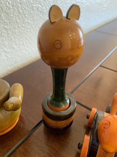 LOT Wooden TOYS Statues Ganesa JAPANESE INDIA - Picture 6 of 10