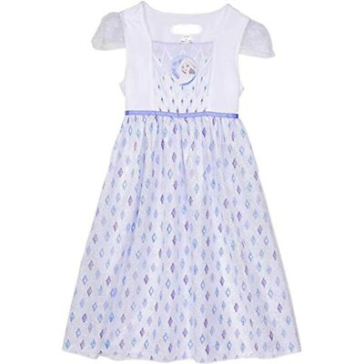 Disney Frozen Toddler Girls Elsa White Blue Fantasy Gown