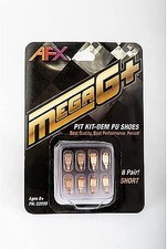 AFX Mega G+ Pit Kit-OEM PU Shoes - Short (8 Pairs) - HO Scale Slot Car Part