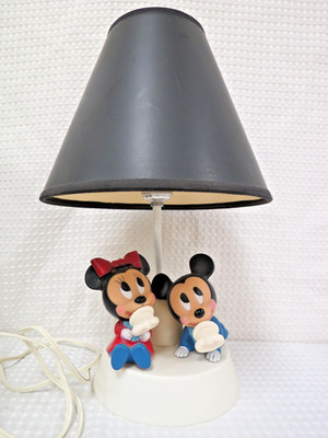 Vintage 1984 Disney Mickey Minnie Mouse Lamp Night Light Kids Room