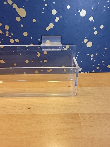 Slatwall Clear Acrylic Slat wall Bin Store Retail Fixture Long Narrow 24” x 2” - Picture 5 of 7