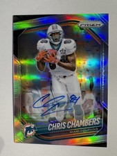 2025 Panini Football Prizm Chris Chambers Auto Silver #107 Miami Dolphins