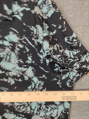 Travis Mathew Mens Shirt XL Black Blue All Over Print Alley Oop Performance Polo - Picture 6 of 12