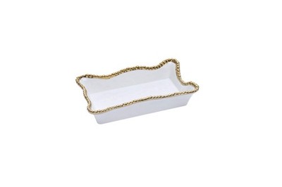Pampa Bay Golden Salerno Porcelain Dinner Napkin/Guest Towel Holder,Napkin