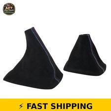 Priprilod Black Faux Suede Shift E Brake Boots For Bmw 3 Series E36e46