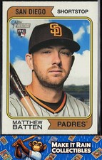 Matthew Batten 2023 Topps Heritage #154 San Diego Padres Rookie RC