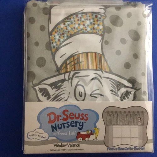 Dr. Seuss Peek-a-Boo Cat in The Hat 4 Piece Crib Bedding Set+1 Valance 2019 New - Picture 6 of 24