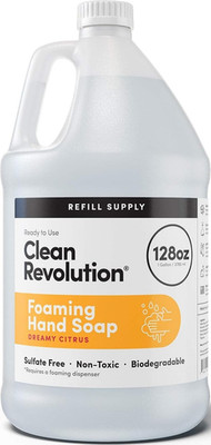 Clean Revolution Foaming Hand Soap Refill with Real Essential Oils, Moisturizing