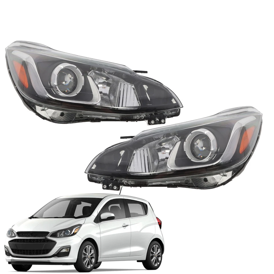 2019-2022 Chevy Spark Projector Headlights Headlamps Pair (Bumper w/ LED DRL) - Image 2 of 4