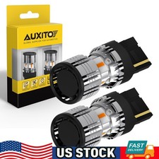 Pair AUXITO 7440 7441 Turn Signal LED Light Bulbs Amber Turn Signal 360° Bright