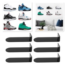 ɪ6pcs Floating Shoe Shelves 7.9in Length Acrylic Shoe Display For Footwear