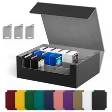Trading Card Storage , Holds 1800 Sleeved Cards with 10 Dividers 3 Stoppers...