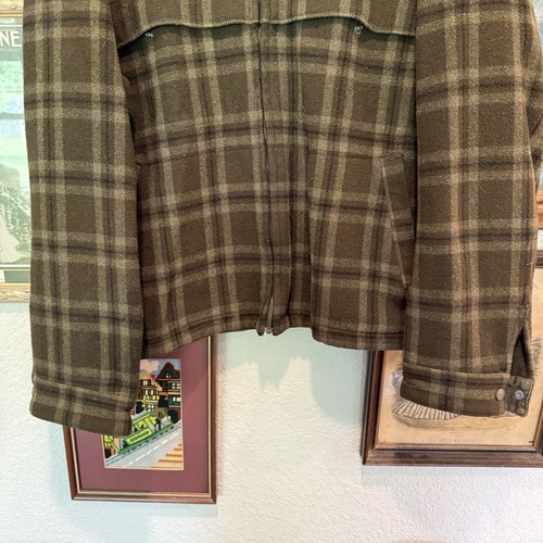 Chaqueta de trabajo al aire libre de lana verde/marrón a cuadros Sorel Designer talla grande nueva sin etiquetas - Imagen 4 de 7