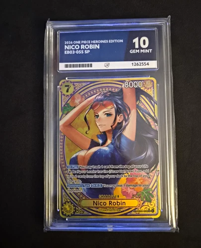 Bandai One Piece Nico Robin EB03-055 SP Foil Ace Grading 10 (2026)