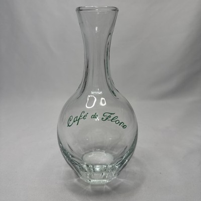 Cafe De Flore Paris Glass Water Wine Carafe Authentic Souvenir France Cafe