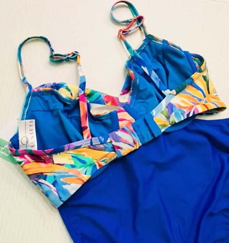 Sunsets Size 34D/36C Underwire Algeria Top & XL Hipster Bottom 2-Pc Swimsuit - Picture 10 of 13