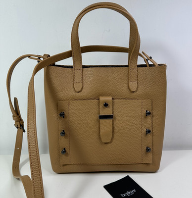 New Botkier Warren Tote Camel  Pebble Leather Convertible Bag Medium $198