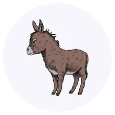 24 x 'Donkey' Stickers - for Crafts, Scrapbooking and Labelling (SK00039500)