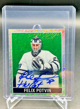 2025 Leaf Metal Hockey FELIX POTVIN Green Shimmer Mini AUTO 2/3