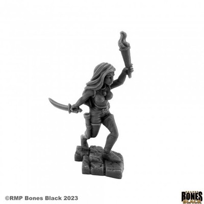 HUMAN ROGUE Reaper Miniatures Bones Black REM44235 D&D