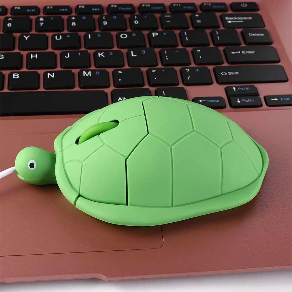 Lindo ratón con cable USB en forma de tortuga, 1200 DPI 3 botones USB Plug N Play Wi... Foto 3 de 4