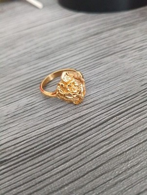 (feel free to offer) gold rose ring size 6