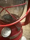 Red Metal Oil Lantern w/ Glass Globe, Hanging Handle, Incandescent 1-3 Lights — photo 6