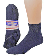 12 Pairs Mens Physicians Choice Cotton Diabetic Navy Ankle Socks USA Made