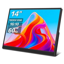 14" Portable Monitor 1920 1200 IPS Display USB C HDMI External Screen Laptop PC