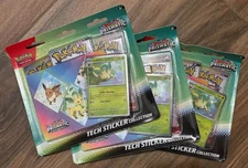 NEW Lot of 3 Pokémon TCG: Prismatic Evolutions Leafeon Tech Sticker Collection