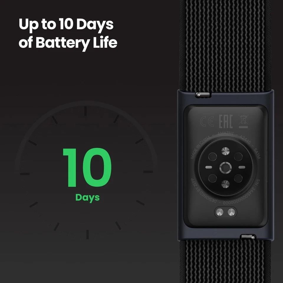 Amazfit Helio Strap Fitness Tracker Wristband (Black) - Image 4 of 4