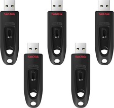 128GB 5-Pack Ultra USB 3.0 Flash Drive 5x128GB - SDCZ48-128G-B5CT Black