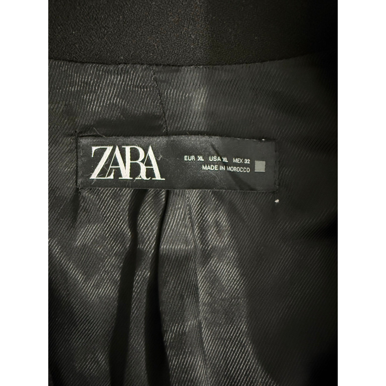 ZARA Black Double Breasted Tailored Blazer Gold Buttons Women’s Size XL thumbnail 8