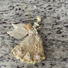 Kurt S. Adler ornament angel Victorian handcrafted delicate rosettes Christmas